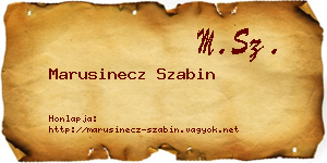 Marusinecz Szabin névjegykártya